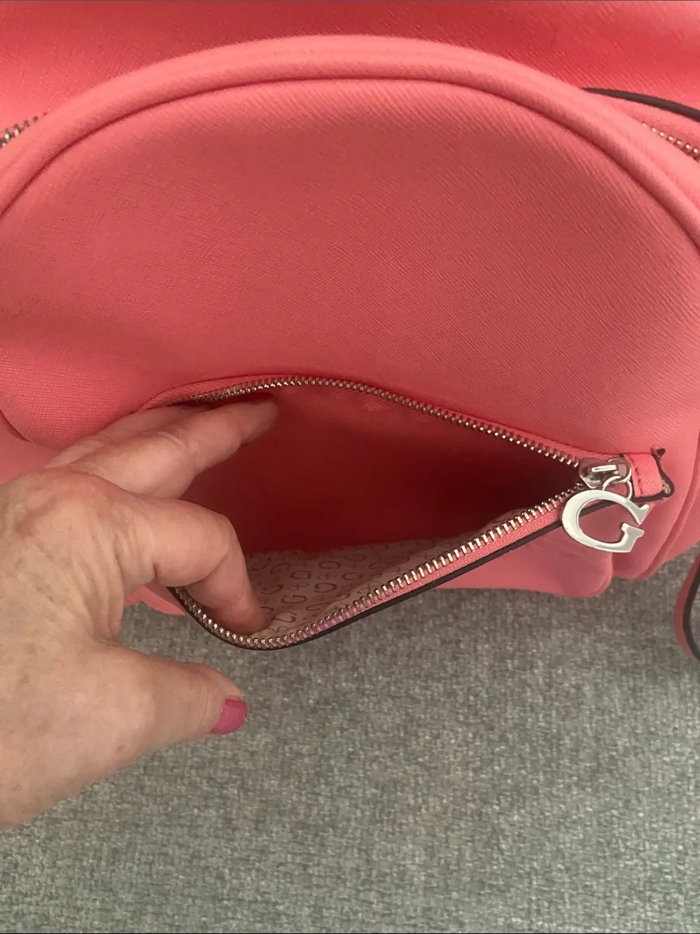 GUESS Coral-Orange Women's Mini Backpack